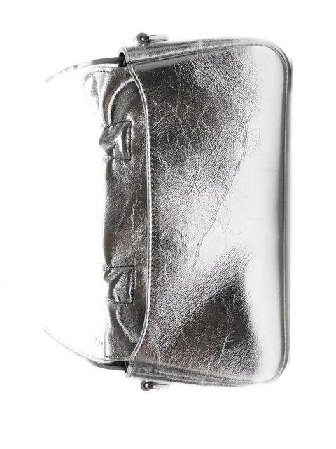 Acne Studios bow-detail calf leather satchel - Silver - zdjęcie produktu nr 2