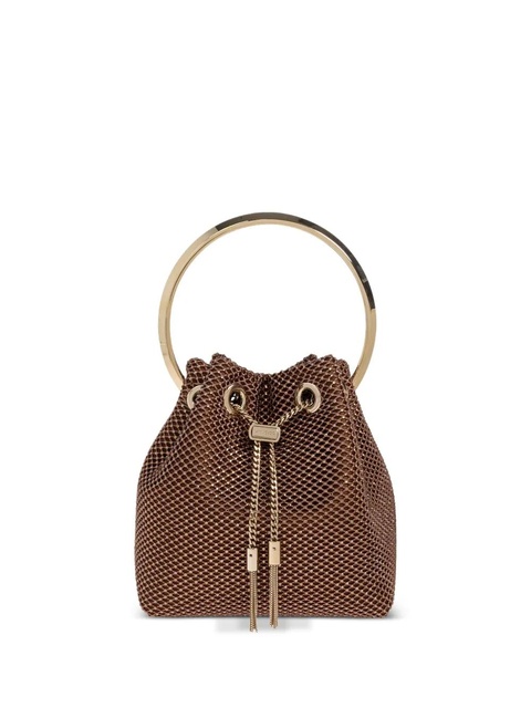 Jimmy Choo Bon Bon shimmering-mesh handbag - Brown - zdjęcie produktu nr 1