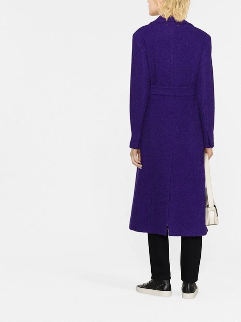 Golden Goose belted-waist coat - Purple - zdjęcie produktu nr 2