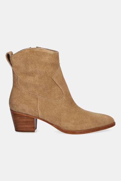 Lauren Ralph Lauren botki zamszowe Harpher damskie kolor brązowy na słupku 802974389001 - zdjęcie produktu nr 2