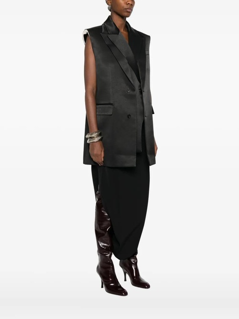 Jean Paul Gaultier sleeveless satin sleeveless blazer - Black - zdjęcie produktu nr 2