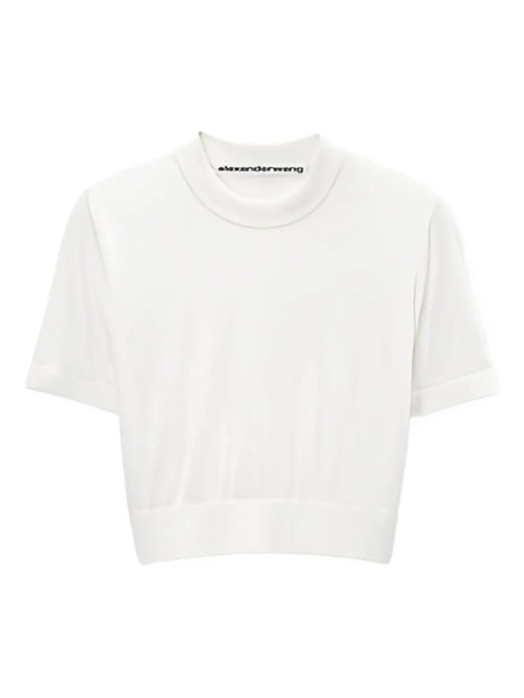 Alexander Wang short-sleeved cropped top - White - zdjęcie produktu nr 1