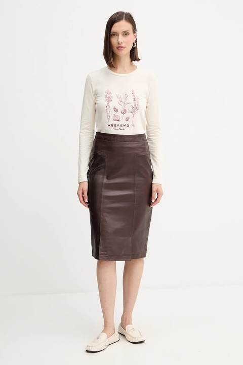 Weekend Max Mara longsleeve RENOIR kolor beżowy 2525946032600 - zdjęcie produktu nr 2