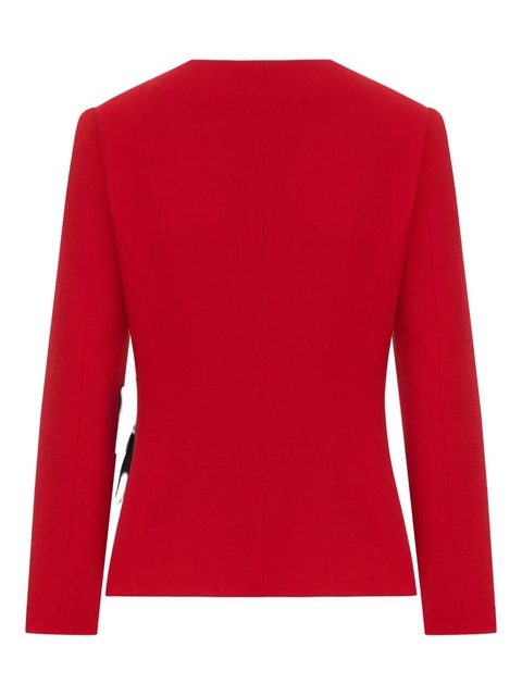 Valentino Garavani bow-detail wrap jacket - Red - zdjęcie produktu nr 2
