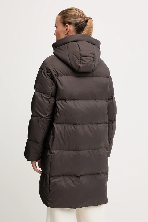 Jack Wolfskin kurtka puchowa ICY HILL kolor brązowy zimowa oversize A65093 - zdjęcie produktu nr 2