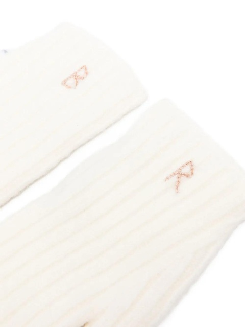 Ruslan Baginskiy embroidered-logo gloves - Neutrals - zdjęcie produktu nr 1