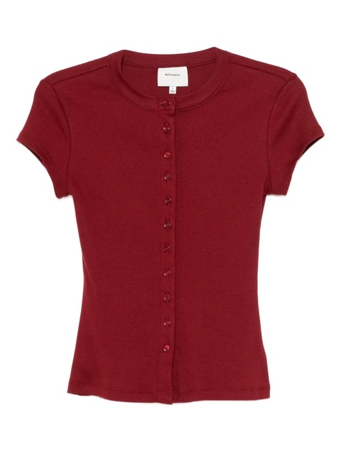Reformation Raelynn knit top - Red - zdjęcie produktu nr 1