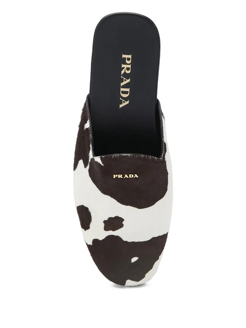 Prada leather slides - Black - zdjęcie produktu nr 2