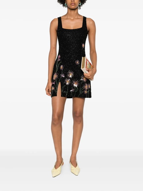 STAUD sequin-embellished floral mini dress - Black - zdjęcie produktu nr 2
