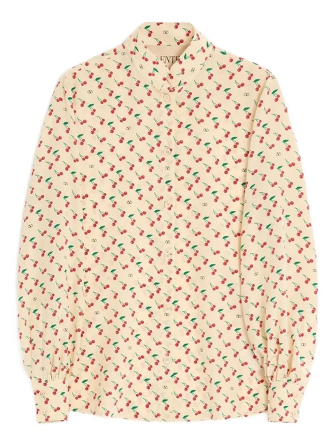 Valentino Garavani Cherryfic-print shirt - Neutrals - zdjęcie produktu nr 1