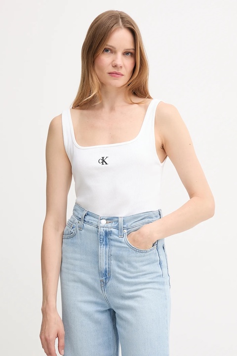 Calvin Klein Jeans top damski kolor beżowy J20J223192 - zdjęcie produktu nr 1