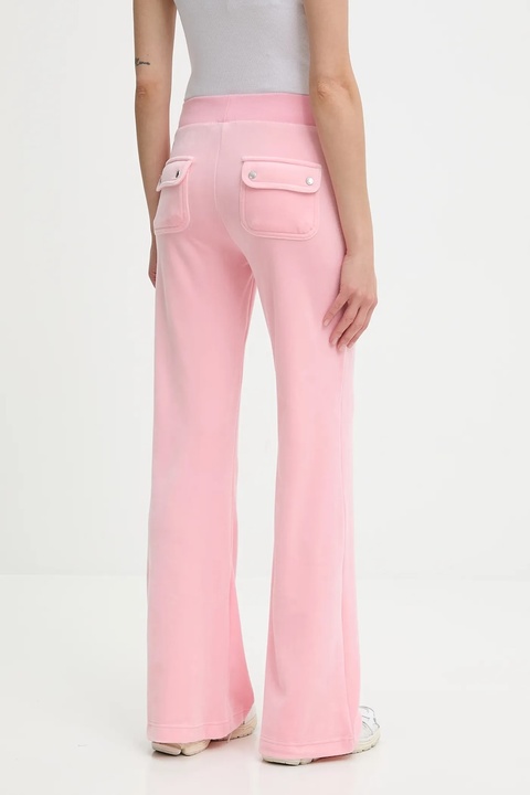 Juicy Couture spodnie dresowe kolor różowy gładkie JCSEBJ001 - zdjęcie produktu nr 2