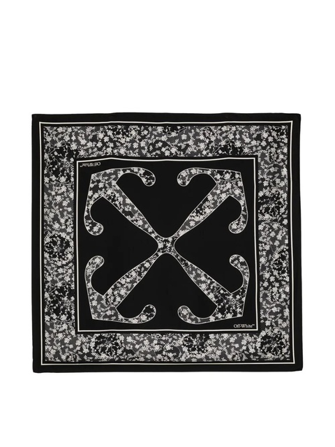 Off-White Arrows-print silk foulard - Black - zdjęcie produktu nr 1