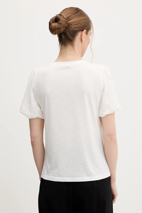 Answear Lab t-shirt lniany damski kolor biały - zdjęcie produktu nr 2
