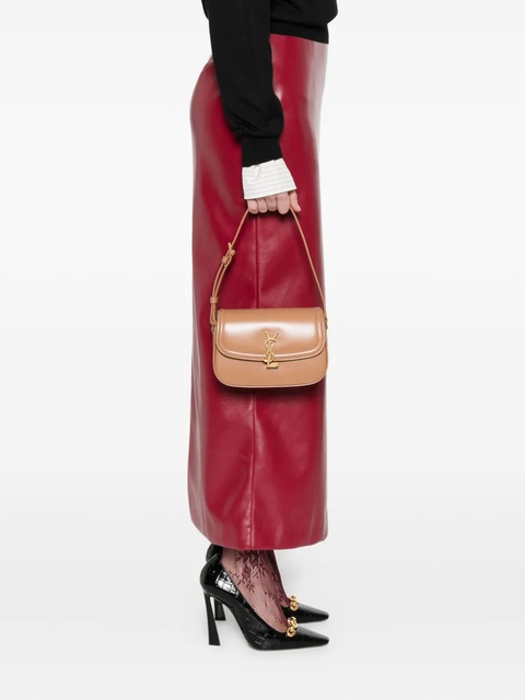 Saint Laurent mini Solferino logo-plaque shoulder bag - Brown - zdjęcie produktu nr 2