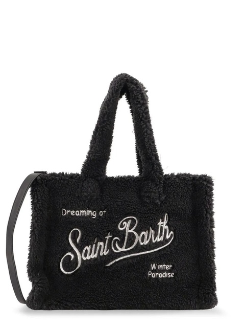MC2 Saint Barth Colette teddy-embroidered shoulder bag - Black - zdjęcie produktu nr 2
