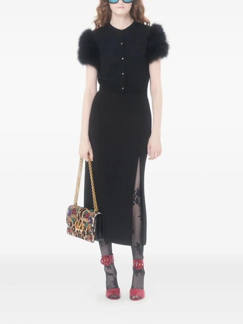 Valentino Garavani contrast-trim cardigan - Black - zdjęcie produktu nr 2