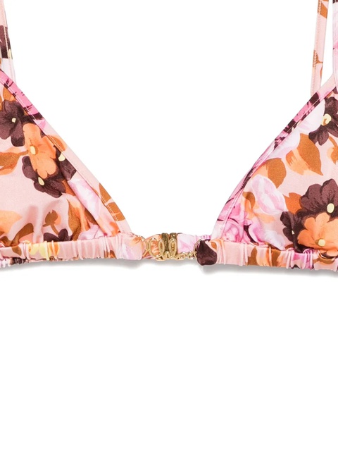 Chloé floral-print triangle bikini top - Pink - zdjęcie produktu nr 2