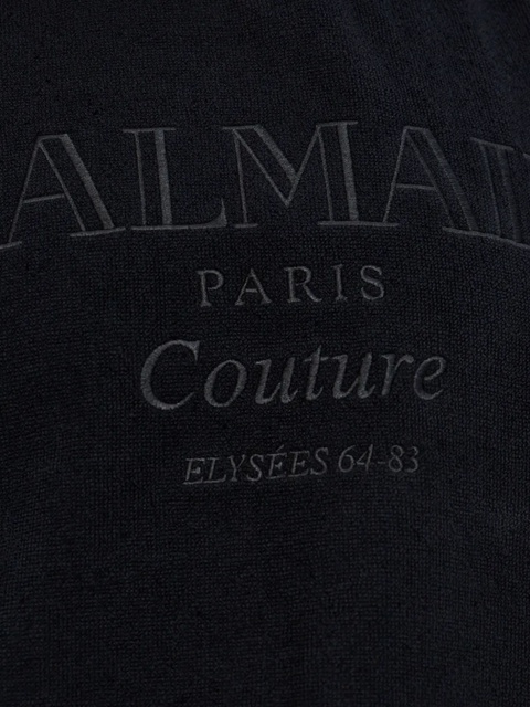 Balmain logo-embroidered poncho - Black - zdjęcie produktu nr 2