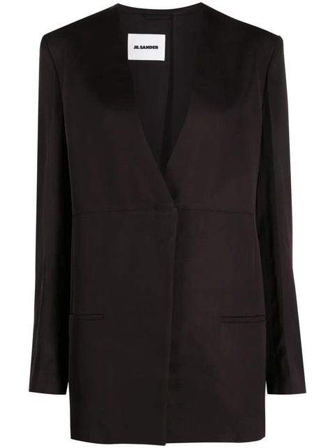 Jil Sander V-neck single-breasted jacket - Brown - zdjęcie produktu nr 1