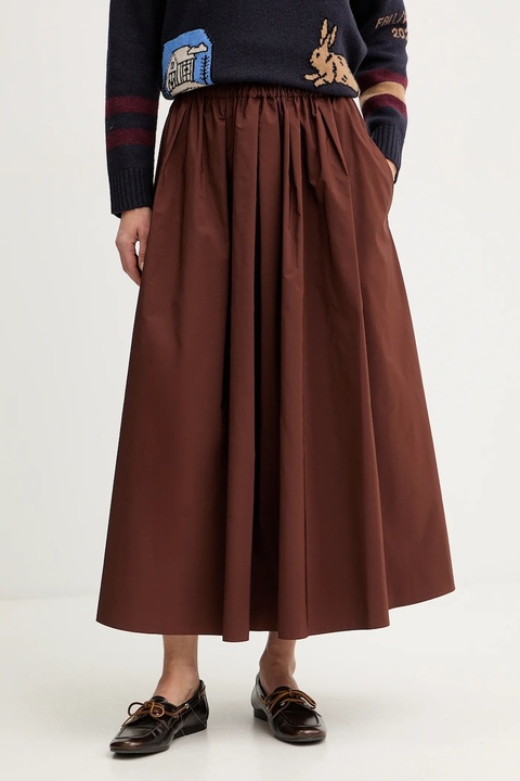 Weekend Max Mara spódnica BRUNO kolor brązowy midi rozkloszowana 2525106023600 - zdjęcie produktu nr 1