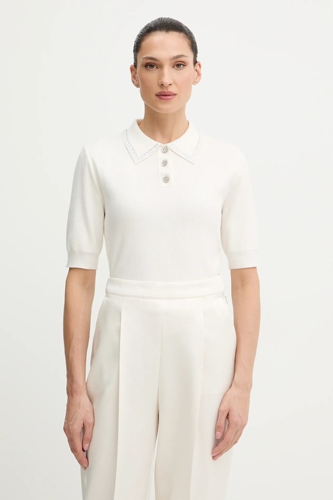 Morgan sweter damski kolor beżowy lekki MAP - zdjęcie produktu nr 1