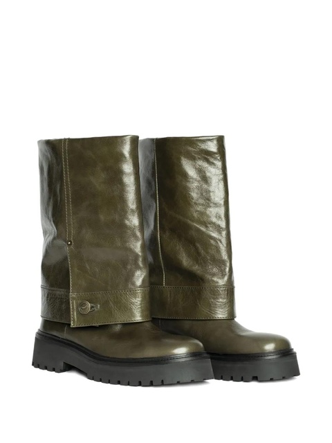Zadig&Voltaire Angie fold-over leather boots - Green - zdjęcie produktu nr 2