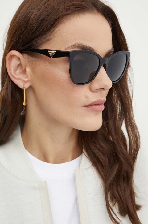 Emporio Armani okulary przeciwsłoneczne damskie kolor czarny - zdjęcie produktu nr 2