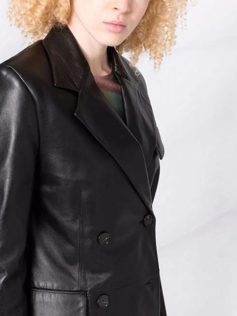 Proenza Schouler single-breasted leather blazer - Black - zdjęcie produktu nr 2