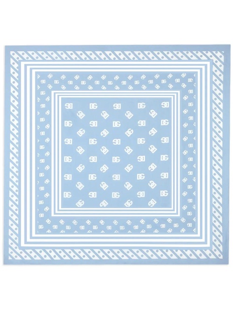 Dolce & Gabbana DNA logo-print silk scarf - Blue - zdjęcie produktu nr 1