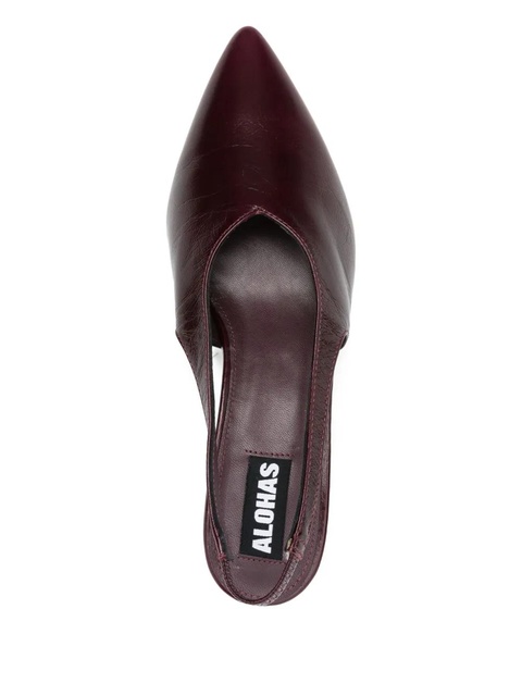 ALOHAS 40mm slingback pointed-toe heeled pumps - Red - zdjęcie produktu nr 2