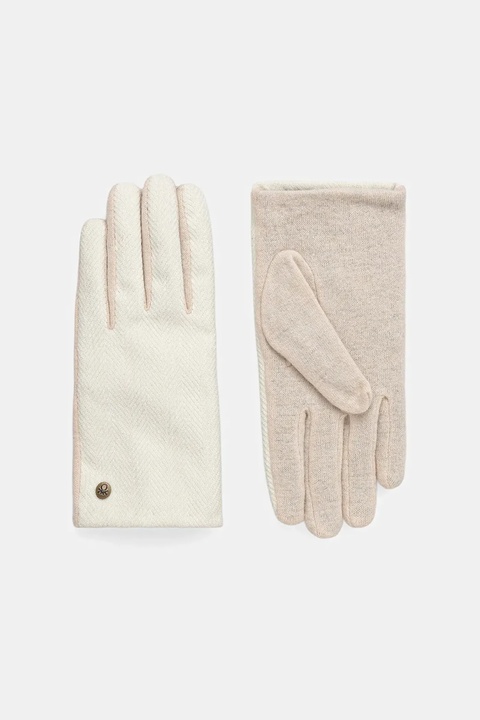 United Colors of Benetton rękawiczki damskie kolor beżowy 6YGSDG00D - zdjęcie produktu nr 1
