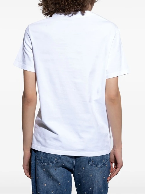 Versace fringed embroidered T-shirt - White - zdjęcie produktu nr 2
