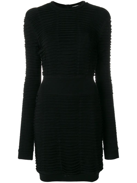 Balmain pleated fitted dress - Black - zdjęcie produktu nr 1