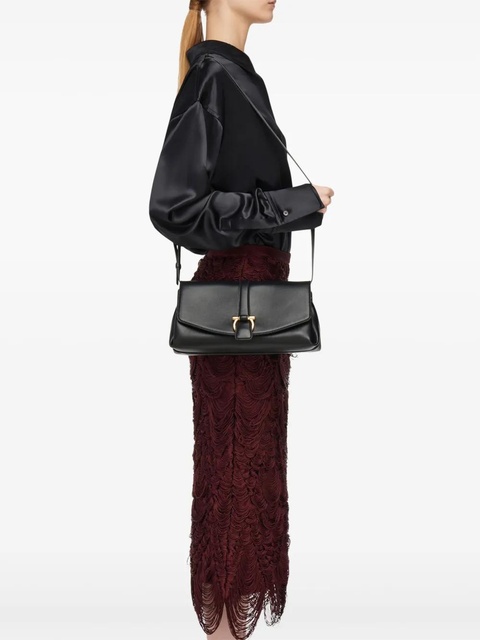 Ferragamo medium front flap soulder bag - Black - zdjęcie produktu nr 2