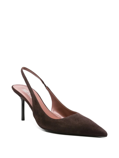 Paris Texas 75mm slingback pointed-toe sandals - Brown - zdjęcie produktu nr 1