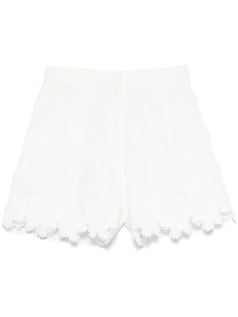 Maje guipure lace-detail shorts - White - zdjęcie produktu nr 1