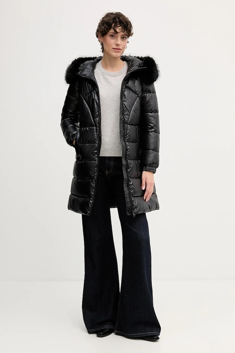 Geox kurtka BACKSIE kolor czarny zimowa W5628H T3121 - zdjęcie produktu nr 2