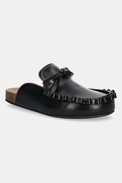 JW Anderson klapki Ruffle Loafer damskie kolor czarny LF0069 LA0323 999 - zdjęcie produktu nr 1