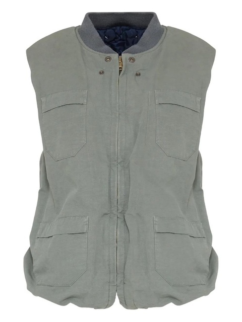 Maison Margiela cotton-blend waistcoat - Green - zdjęcie produktu nr 1