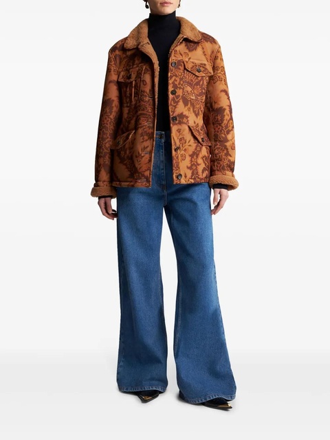 ETRO printed shearling jacket - Brown - zdjęcie produktu nr 2