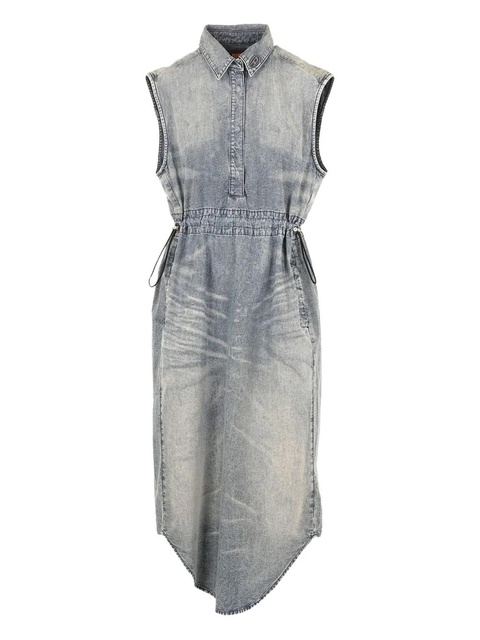 Diesel drawstring denim midi dress - Blue - zdjęcie produktu nr 1