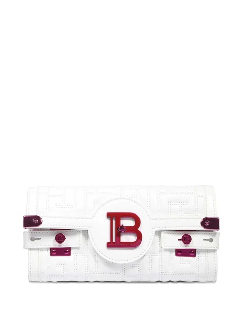Balmain B-Buzz 23 quilted flap clutch bag - White - zdjęcie produktu nr 2