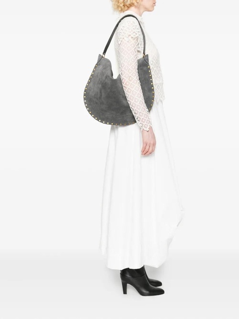 ISABEL MARANT Oskan studded suede shoulder bag - Grey - zdjęcie produktu nr 2