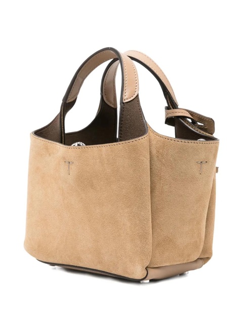 Tod's logo-charm suede tote bag - Neutrals - zdjęcie produktu nr 2