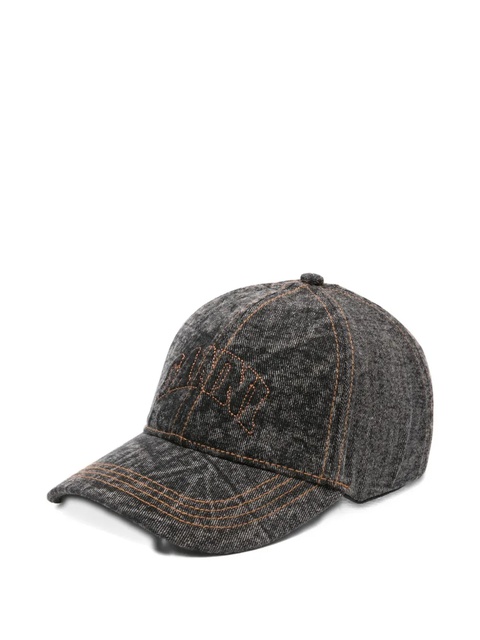 GANNI embroidered baseball cap - Black - zdjęcie produktu nr 2