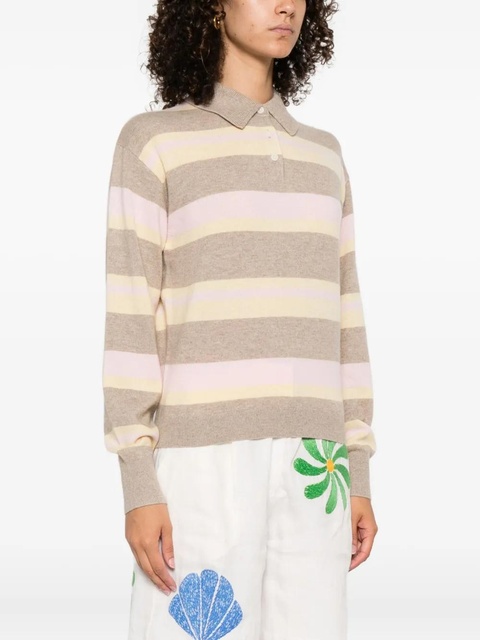 Guest In Residence striped polo shirt - Brown - zdjęcie produktu nr 2