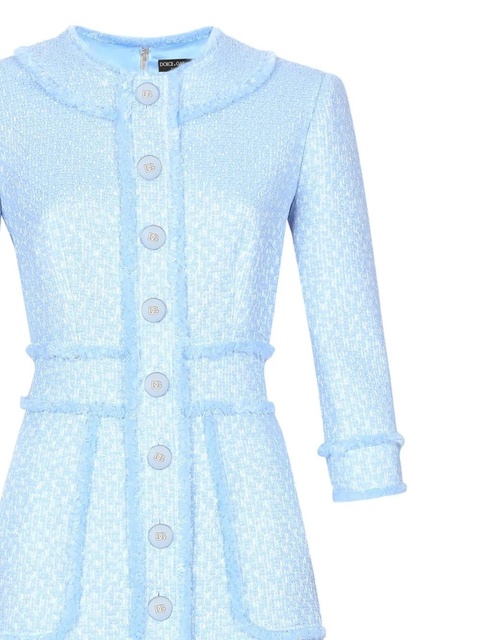 Dolce & Gabbana A-line tweed dress - Purple - zdjęcie produktu nr 1