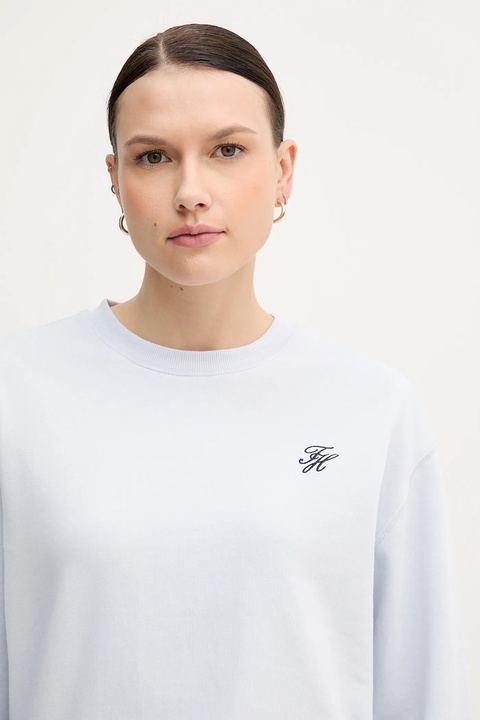 Tommy Hilfiger bluza damska kolor niebieski z aplikacją WW0WW49418 - zdjęcie produktu nr 2