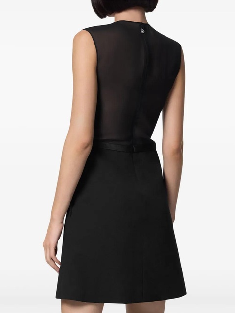 Versace A-line silk georgette mini dress - Black - zdjęcie produktu nr 2